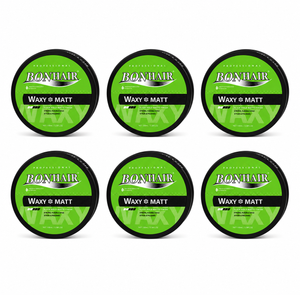 Bonhair Waxy Matte Hair Styling Wax 6 Stuks + Gratis Styling Kam