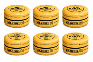 Mr Rebel 01 Hair Styling Wax Bright White 6 Stuks+ Free Styling Comb